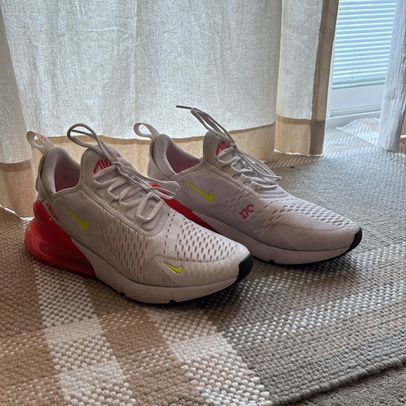 Nike Air Max 270 White and Red with Neon Accents - Picture 10 of 10
